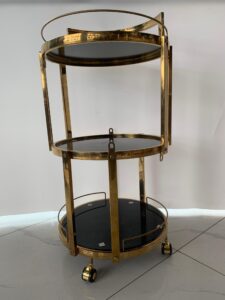 Round gold trolley