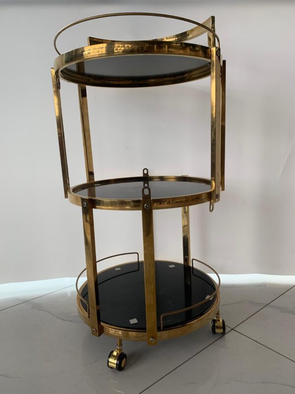 Round gold trolley