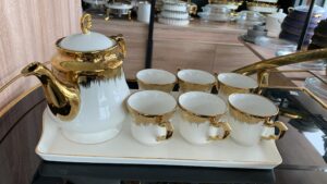 Gold king tea set