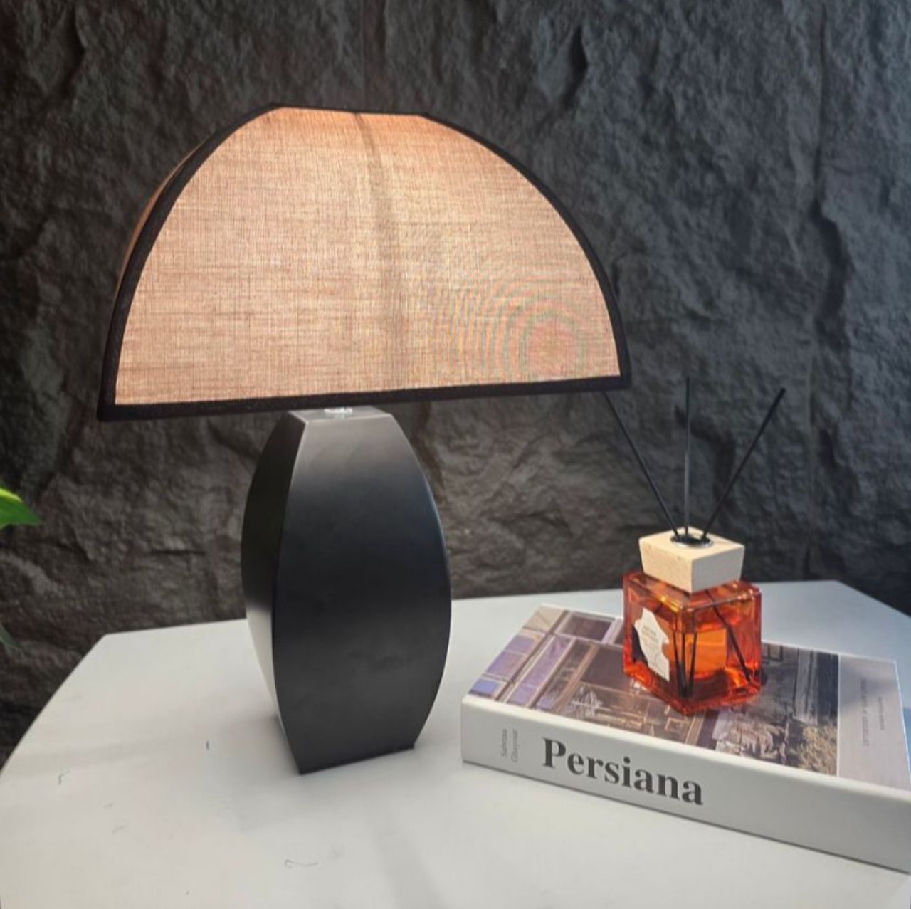 Wooden table lamp