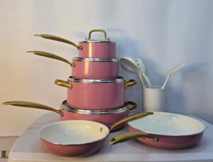 Ceramic gold with cookware