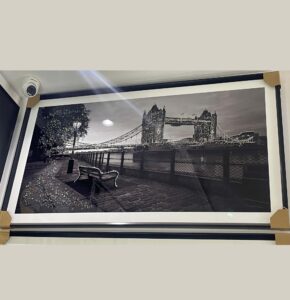Landscape black and white frame