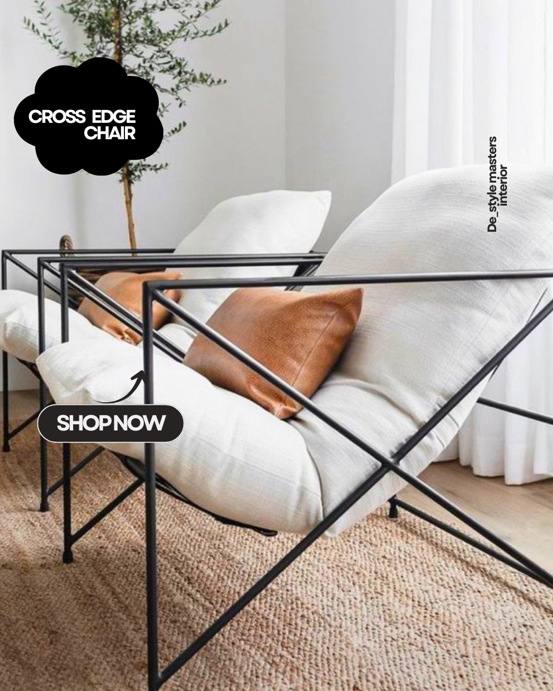 Cross edge chair