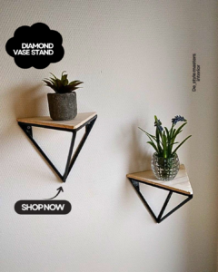 Diamond flower vase stand