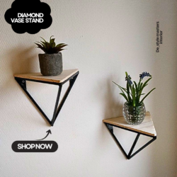 Diamond flower vase stand